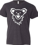 Grateful Dead Grateful Dead Dancing Bear Face Dark Heather Youth T-Shirt Tee