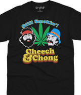 Cheech and Chong Still Smokin Black T-Shirt Tee Liquid Blue