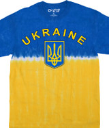 Ukraine Tie-Dye T-Shirt Tee Liquid Blue