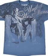 Americana United We Stand Blue T-Shirt Tee Liquid Blue
