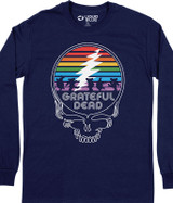Grateful Dead Spectrum Steal Your Face Long Sleeve T-Shirt Tee by Liquid Blue