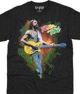 Peter Tosh Skanking Black T-Shirt Tee Liquid Blue