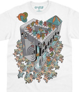 Grateful Dead Stair Bears White T-Shirt Tee Liquid Blue