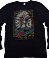 Grateful Dead Spring Tour '90 Thermal Long Sleeve Black T-Shirt Tee Liquid Blue