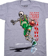 Lithuania Drivin' Clearance Heather Grey T-Shirt Tee Liquid Blue