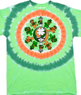 Grateful Dead Round O' Clover Tie-Dye T-Shirt Tee Liquid Blue