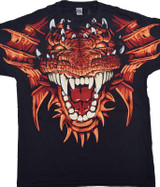Liquid Blue Dragon Head Clearance Black T-Shirt Tee Liquid Blue