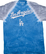 MLB LA Dodgers Clearance Tie-Dye T-Shirt Tee Liquid Blue