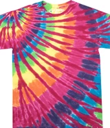 Liquid Blue Streak Rainbow Pink Tie-Dye T-Shirt Tee Liquid Blue