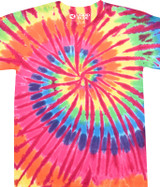 Liquid Blue Spiral Rainbow Pink Tie-Dye T-Shirt Tee Liquid Blue