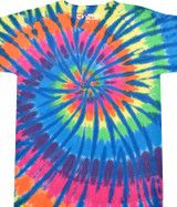 Liquid Blue Spiral Rainbow Blue Tie-Dye T-Shirt Tee Liquid Blue