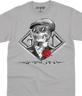 Grateful Dead GD Derby Silver T-Shirt Tee Liquid Blue