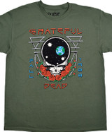 Grateful Dead Space Face 88 Green T-Shirt Tee Liquid Blue