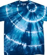 Liquid Blue Radial Navy Turquoise Tie-Dye T-Shirt Tee Liquid Blue
