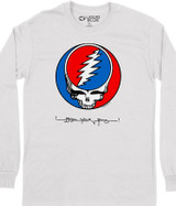 Grateful Dead 101 White Long Sleeve T-Shirt Tee Liquid Blue