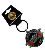 Guns N Roses Silver Circle Logo Keychain