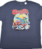 Grateful Dead Jeep Gang Blue Heather Clearance T-Shirt Tee Liquid Blue