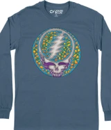 Grateful Dead Rusty Blue Long Sleeve T-Shirt by Liquid Blue