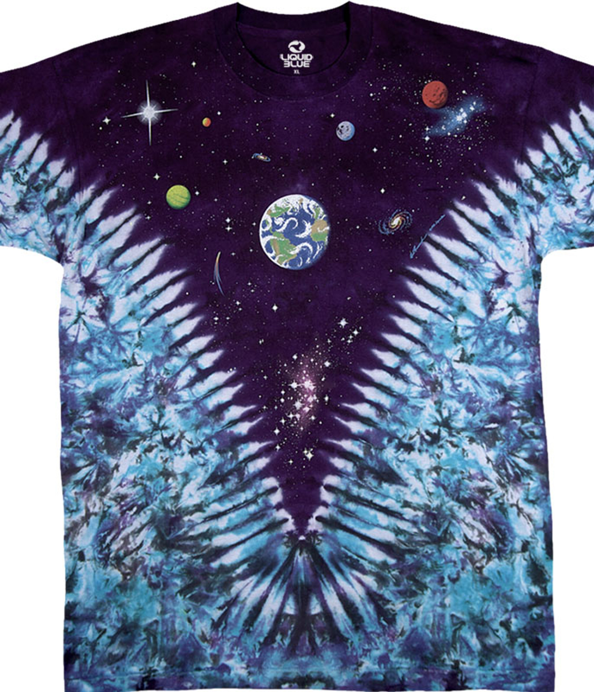 Purple / Black Crystal Wash Tie Dye T-Shirt