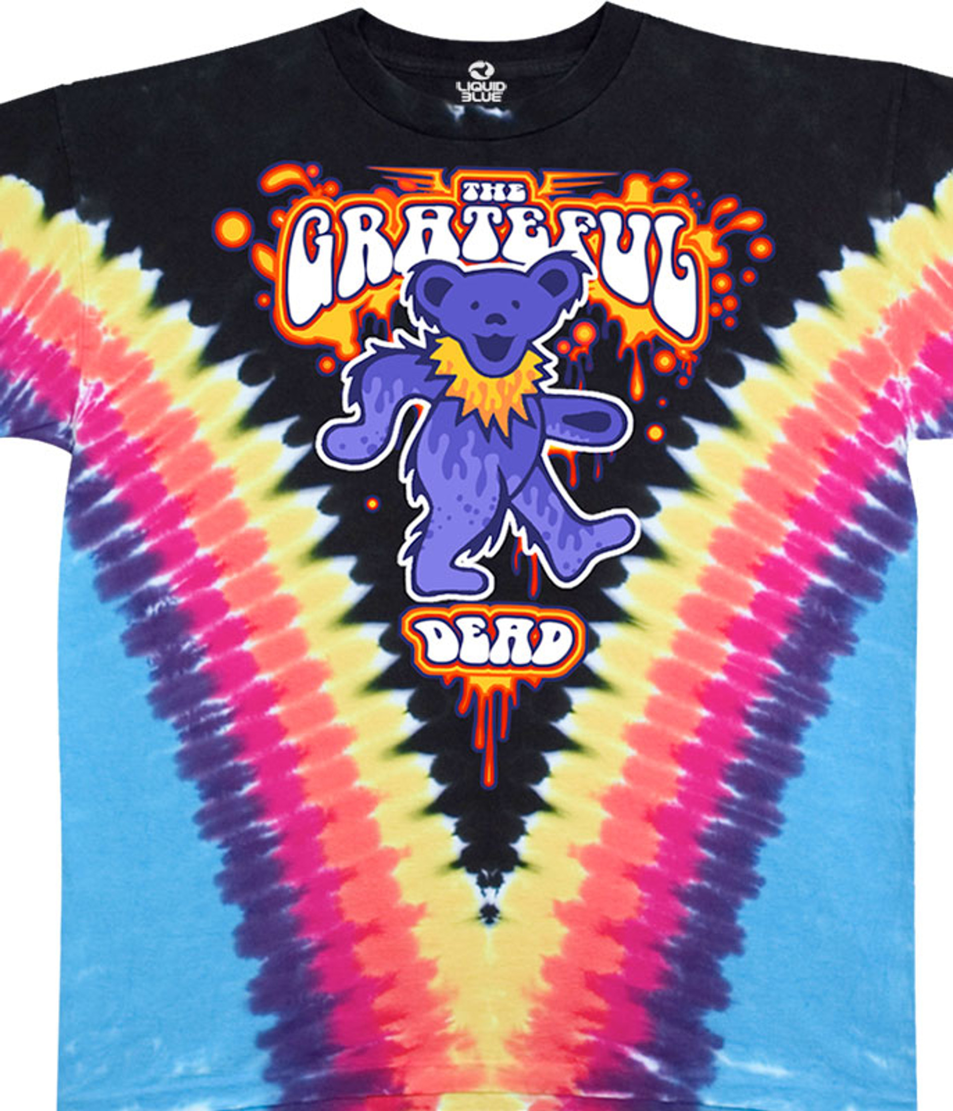 Grateful Dead Parachuting Bears Tie Dye T-Shirt Multi