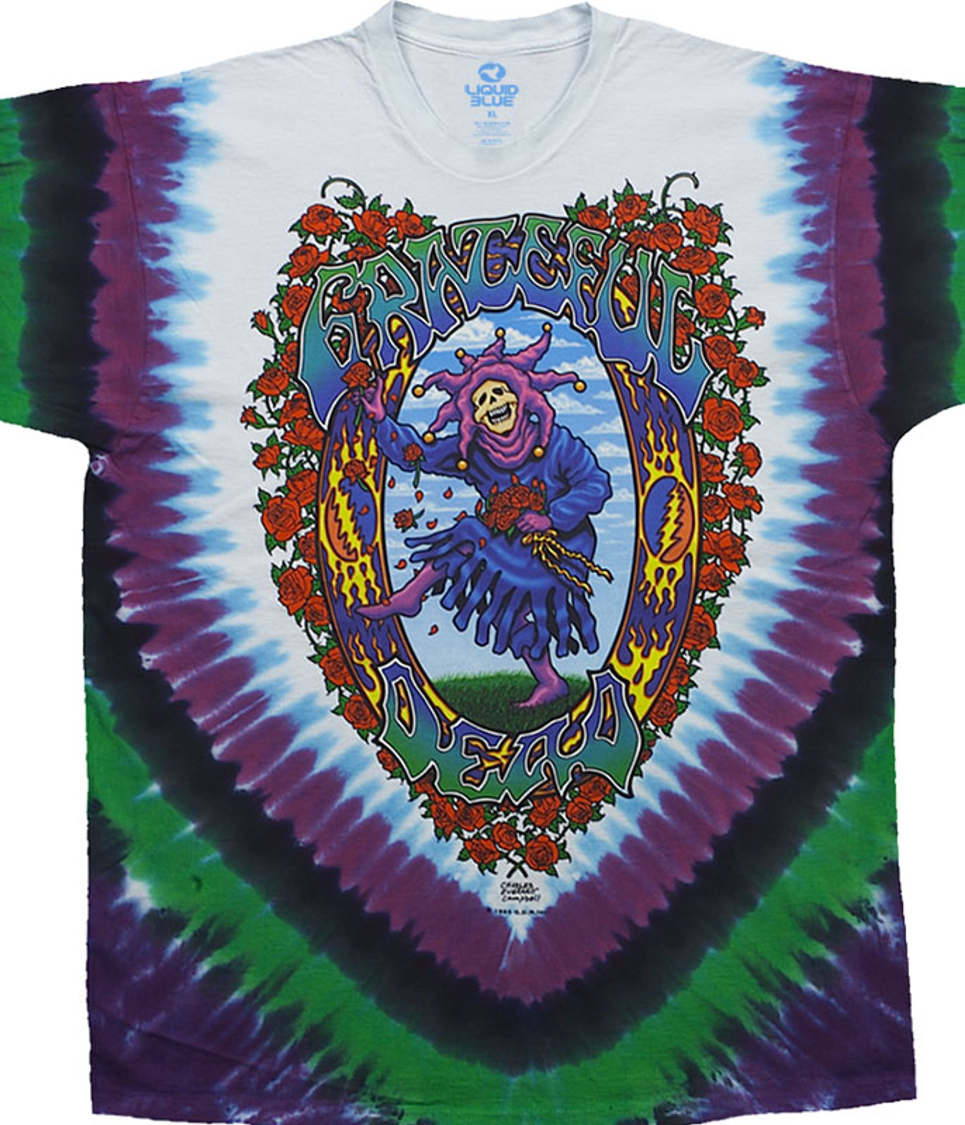 Vintage Liquid Blue New York Yankees Grateful Dead T-Shirt