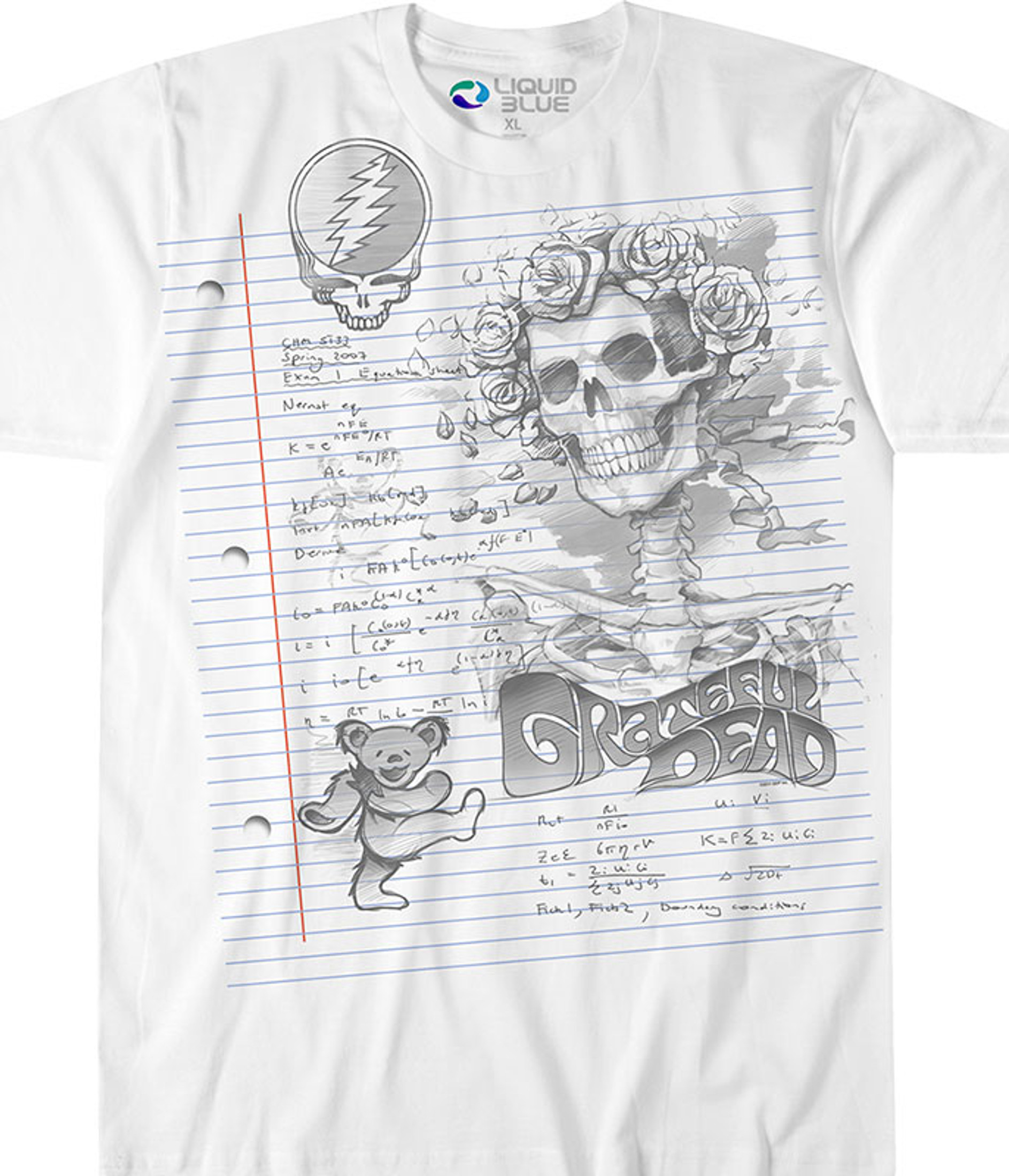Grateful Dead - California Surfer Mens T Shirt, 2XL / White