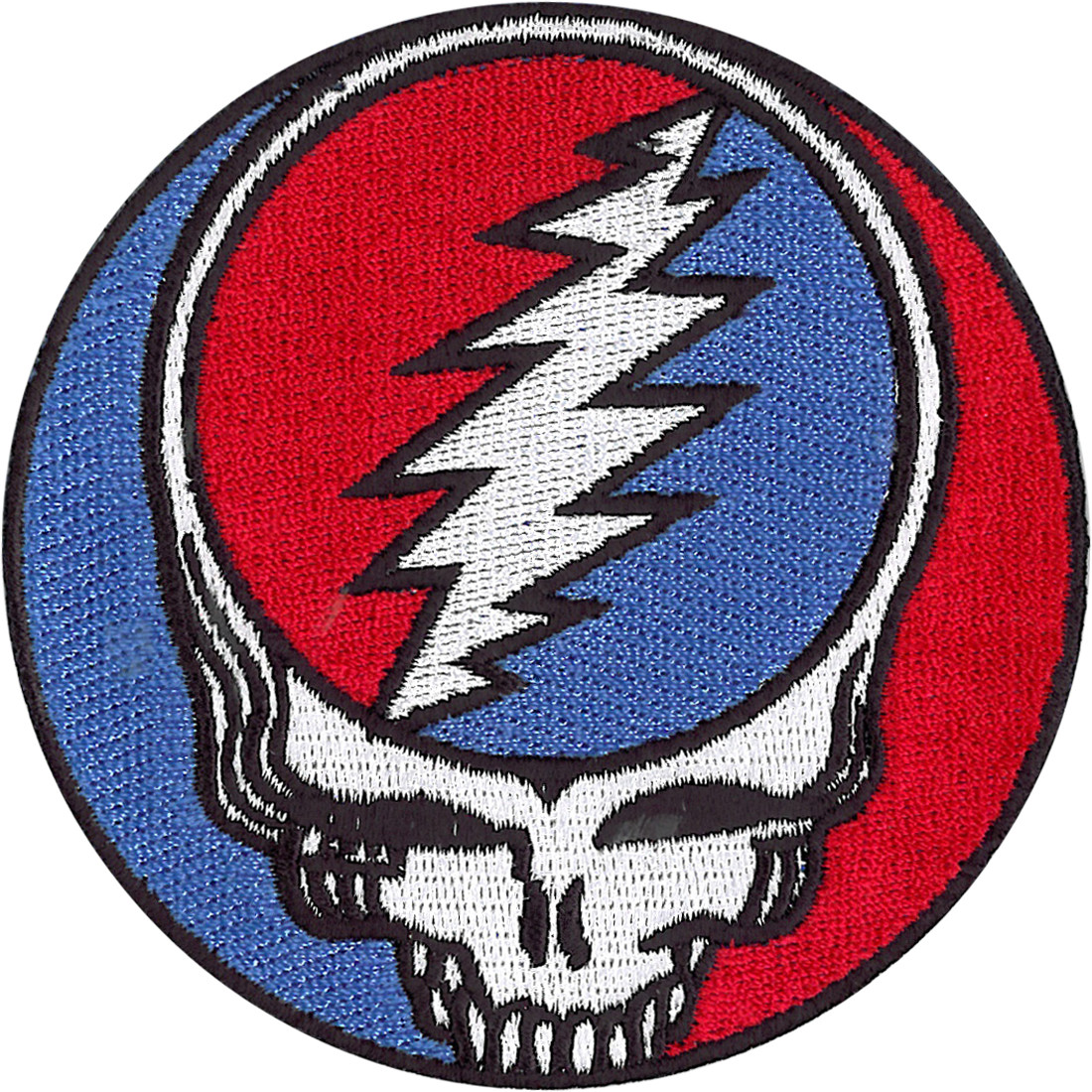 Grateful Dead Patch 'SYF Circle' – Offiziell Lizenziert, Schwarz, Gewebt, 105 Mm, Zum Aufnähen