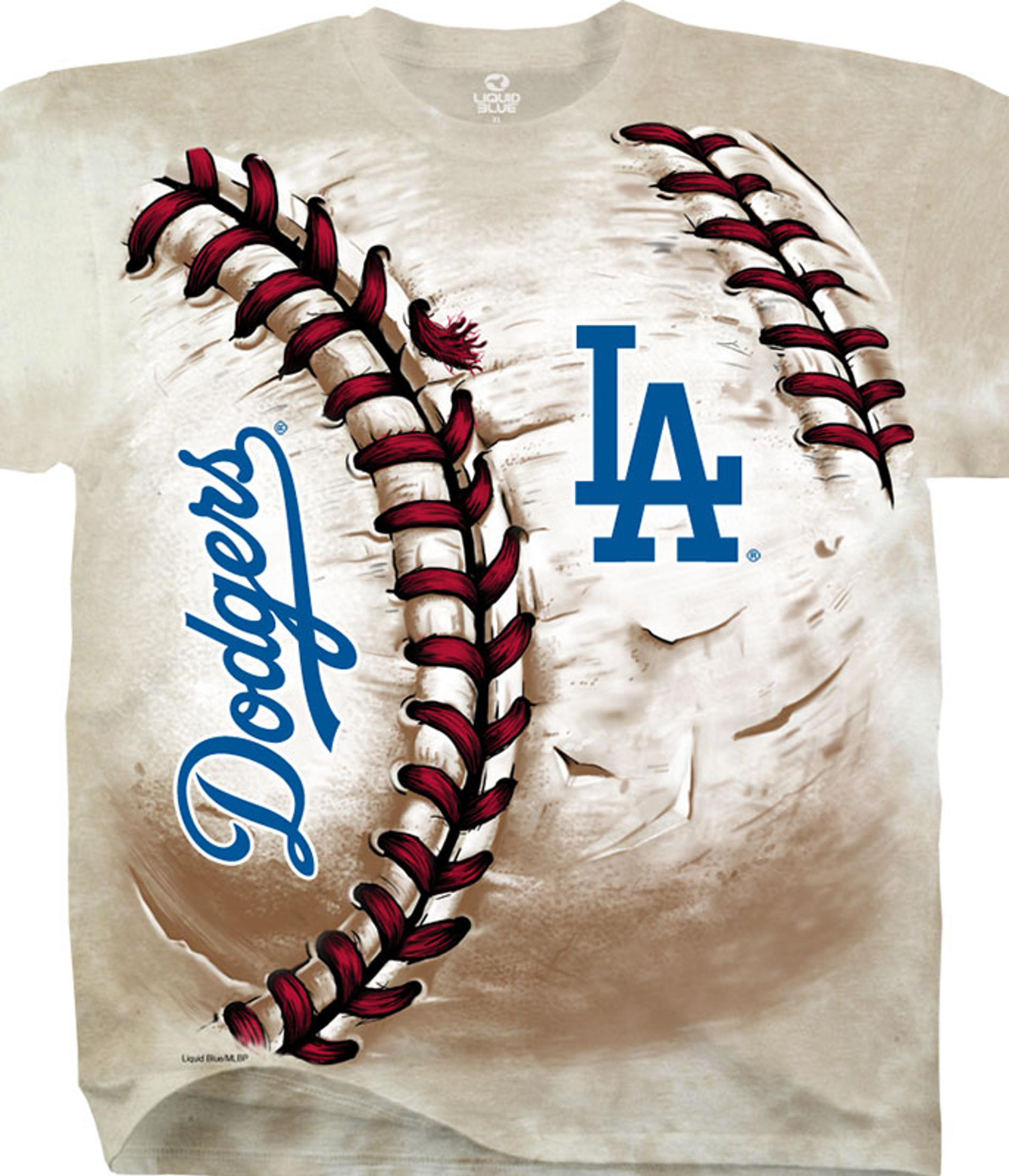 MLB Los Angeles Dodgers Boys' Gray Poly T-Shirt - XS