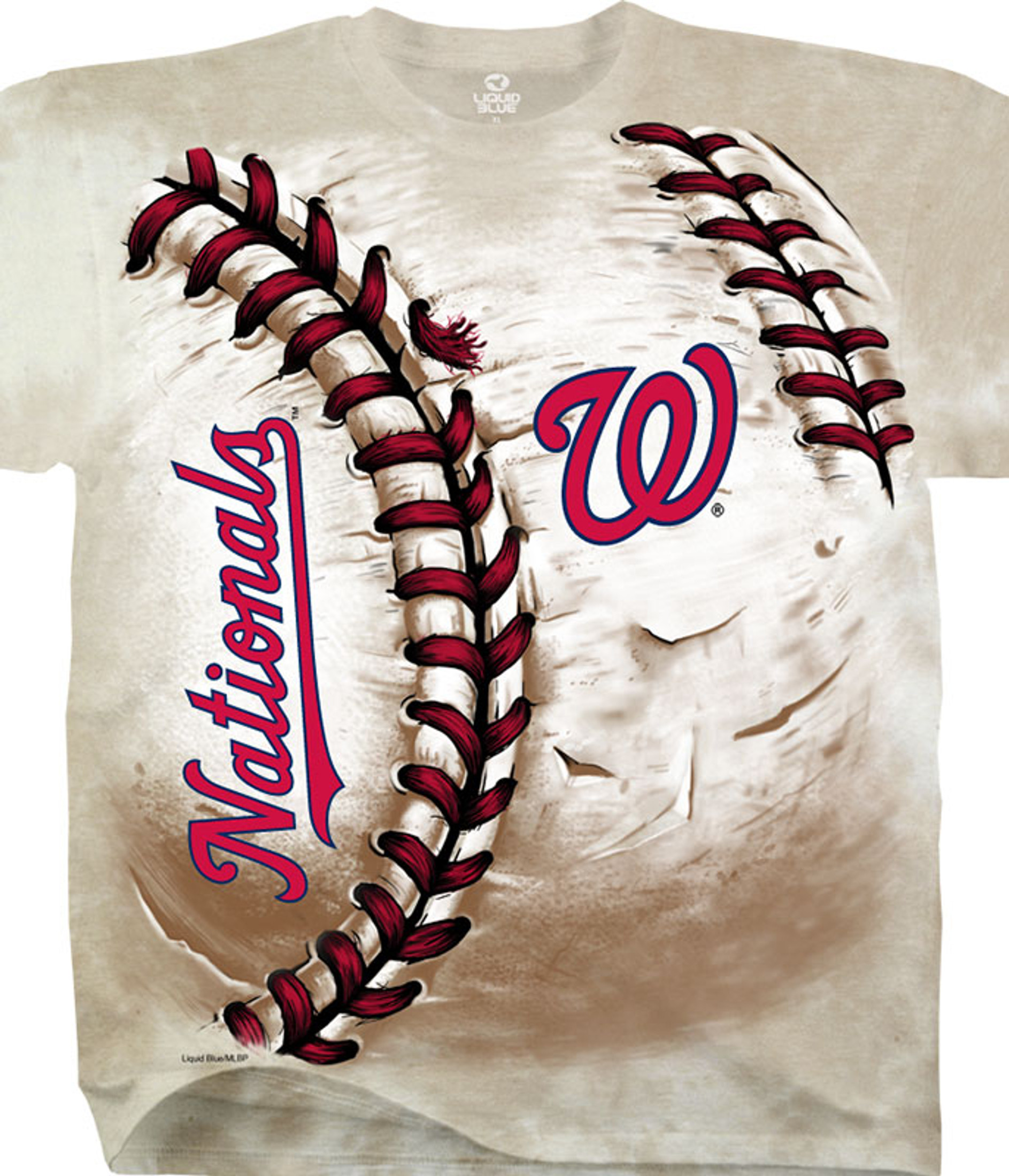 Washington Nationals Hardball Tie-Dye T-Shirt - Cream