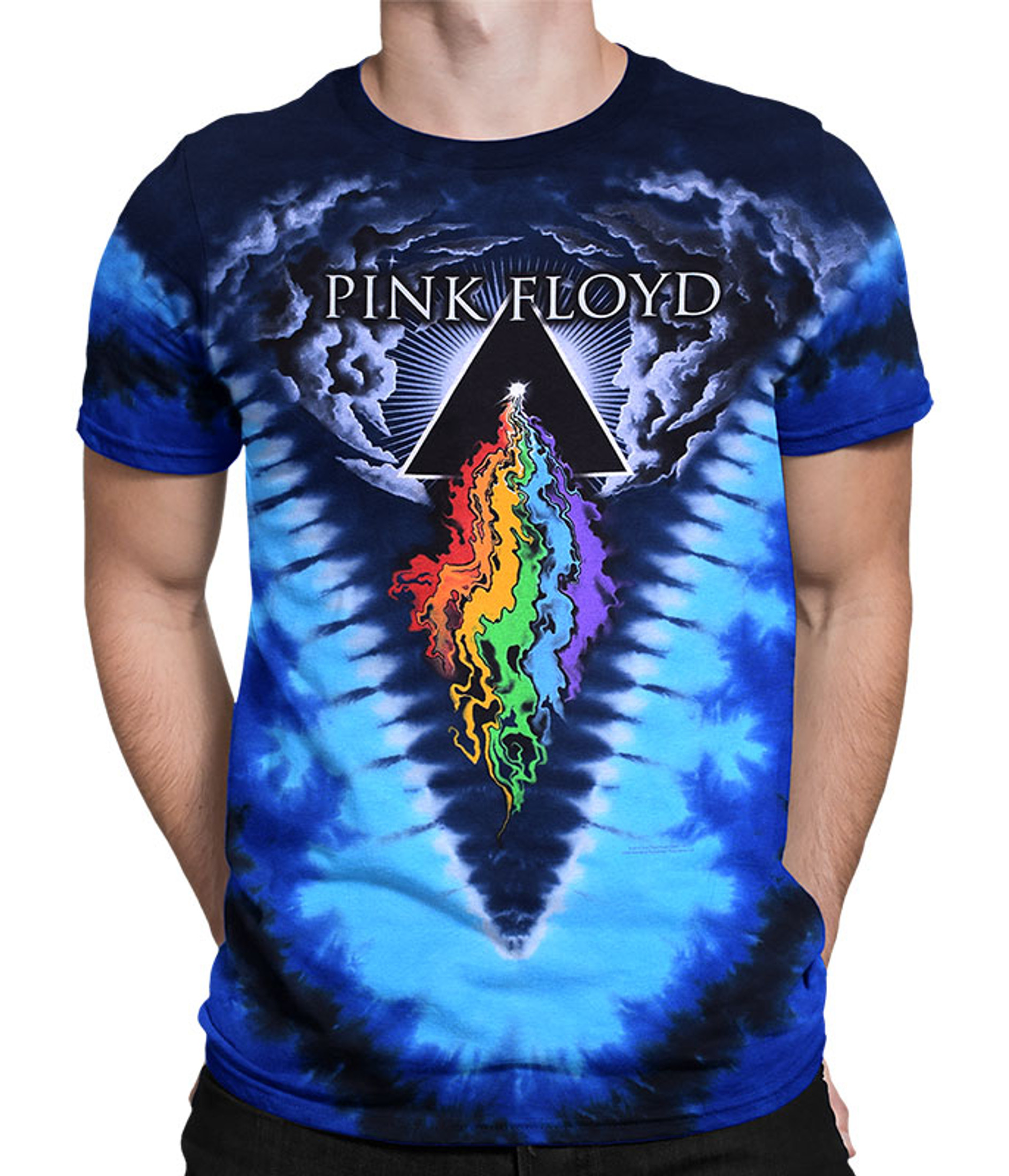 LIQUID BLUE Pink Floyd tie dye tee袖丈21㎝