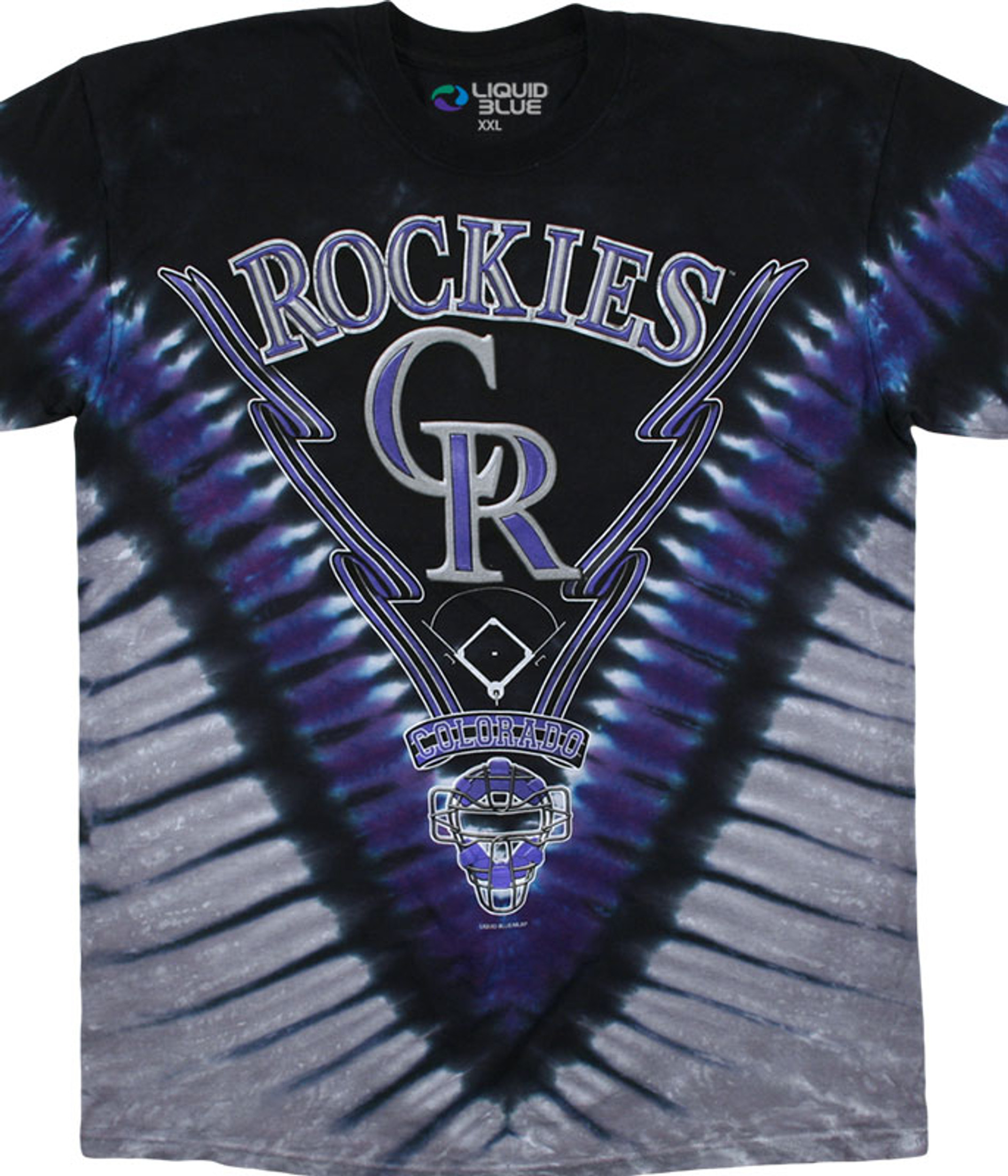 Colorado Rockies V Tie-Dye T-Shirt