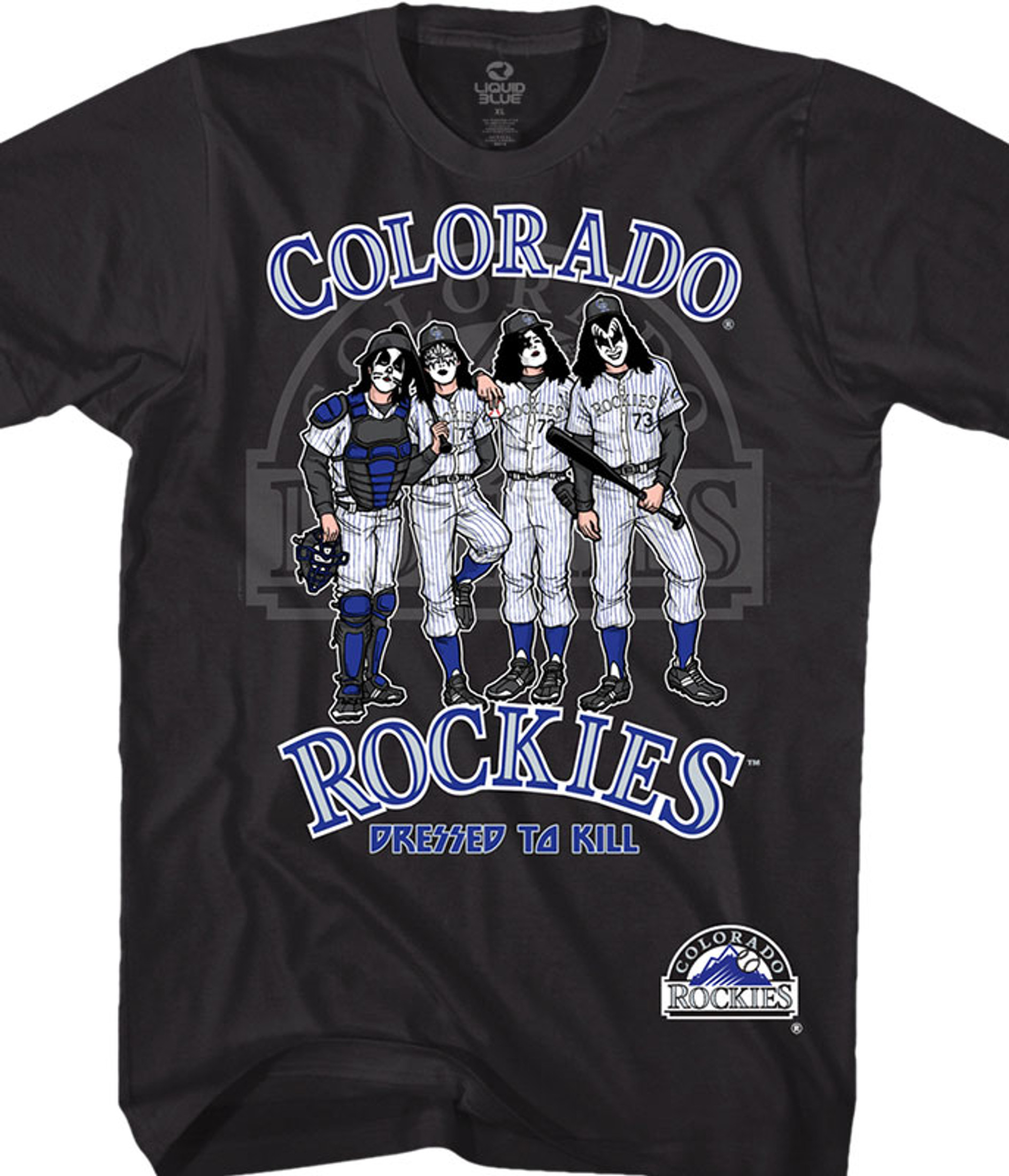 Youth Black Colorado Rockies Wordmark Baseball T-Shirt Size: 2XL