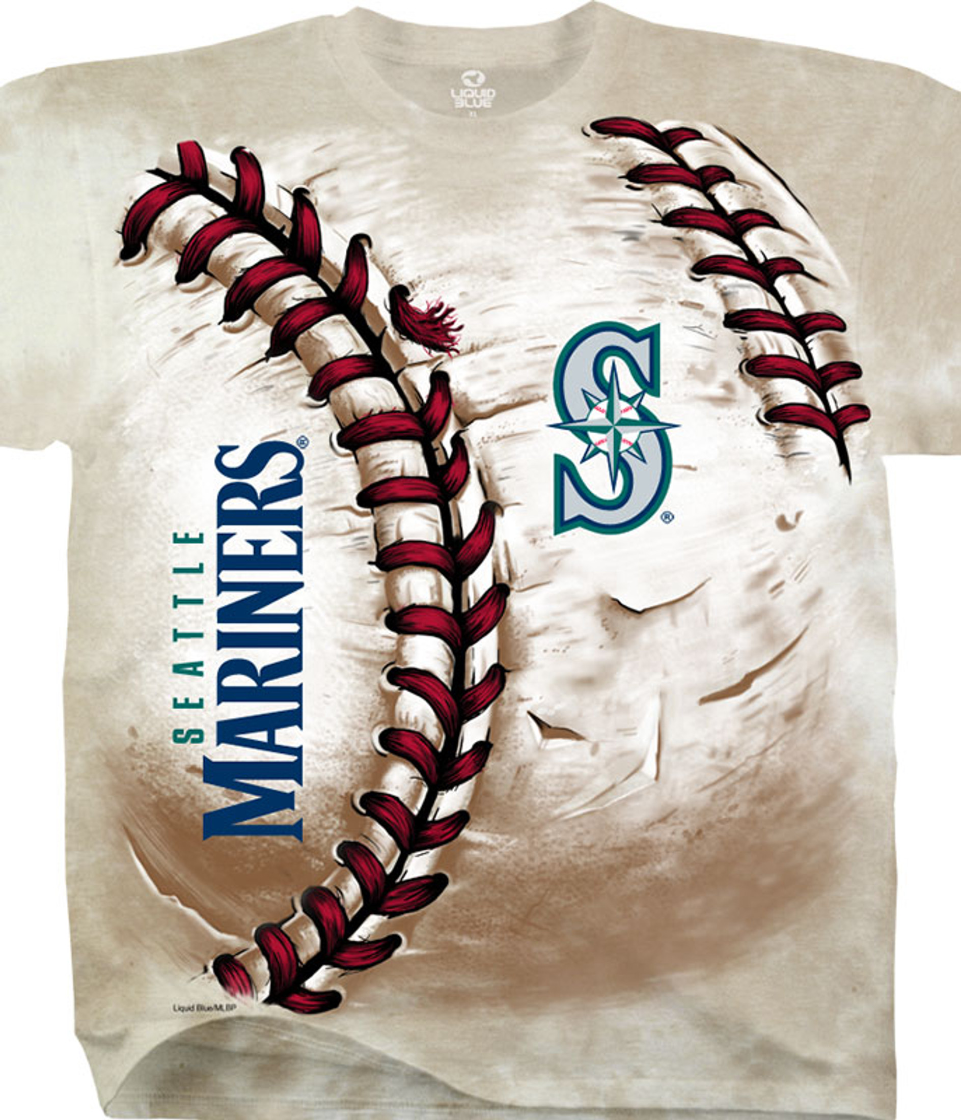 Seattle Mariners Hardball Tie-Dye T- Shirt - Cream