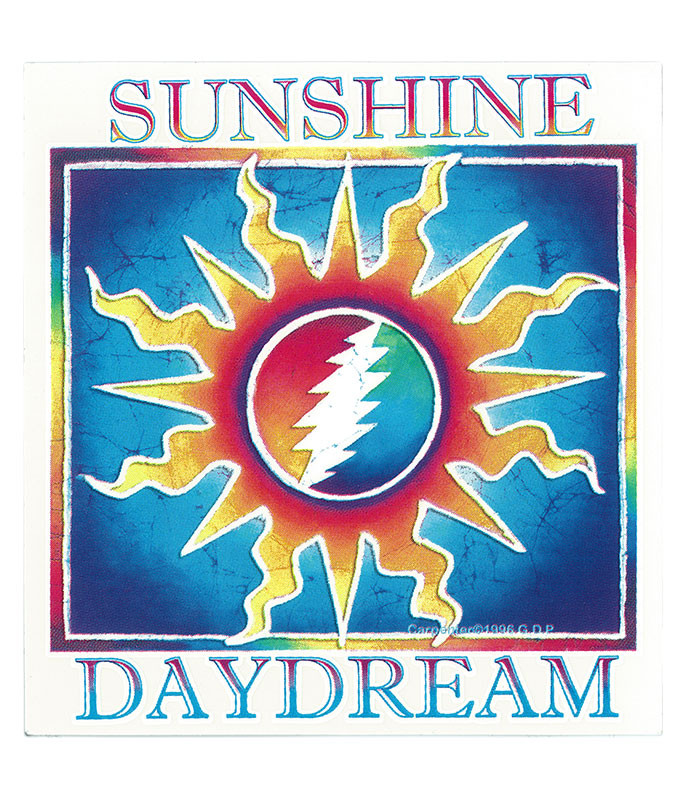 Grateful Dead GD Sunshine Daydream Sticker Liquid Blue