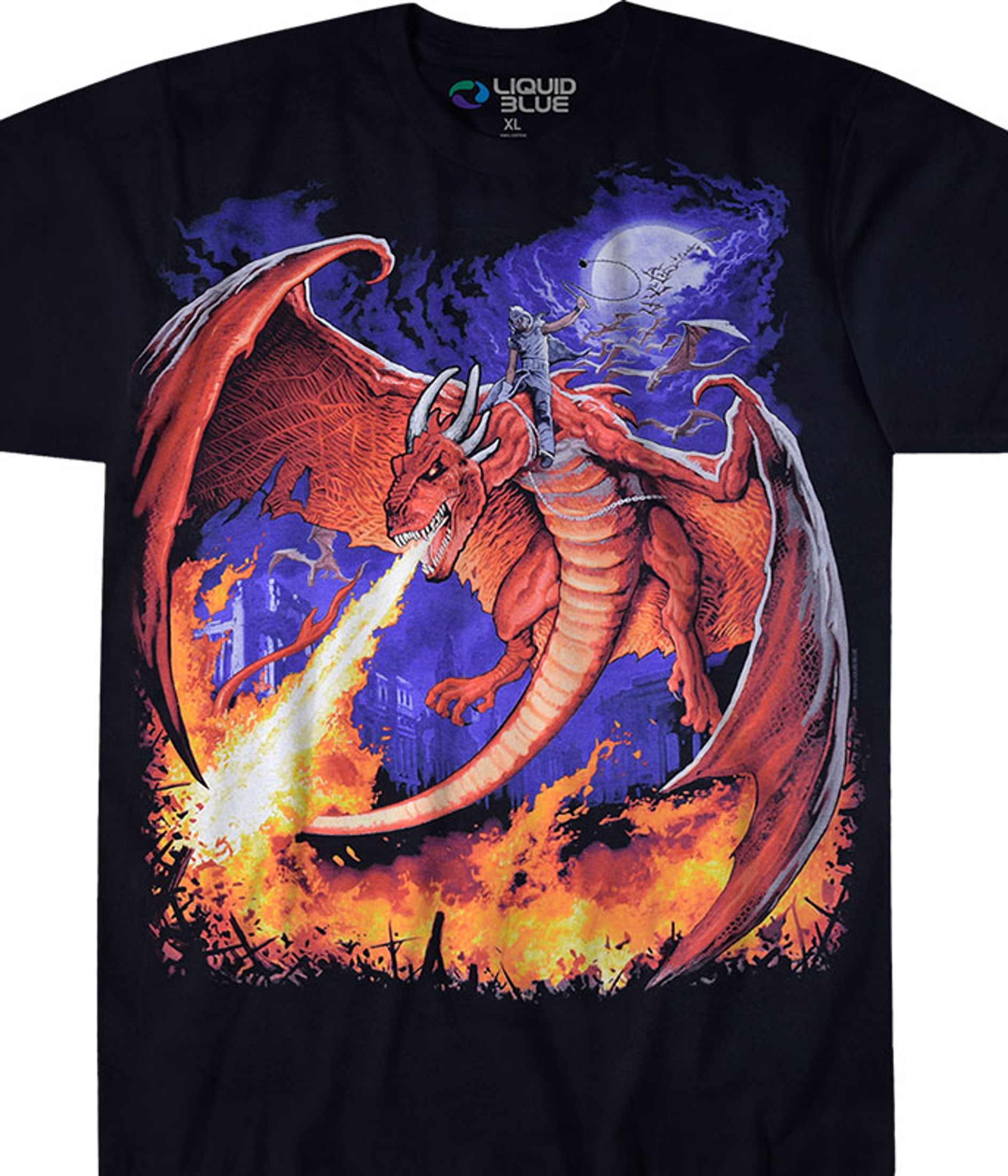 Dragon Fire Black T Shirt