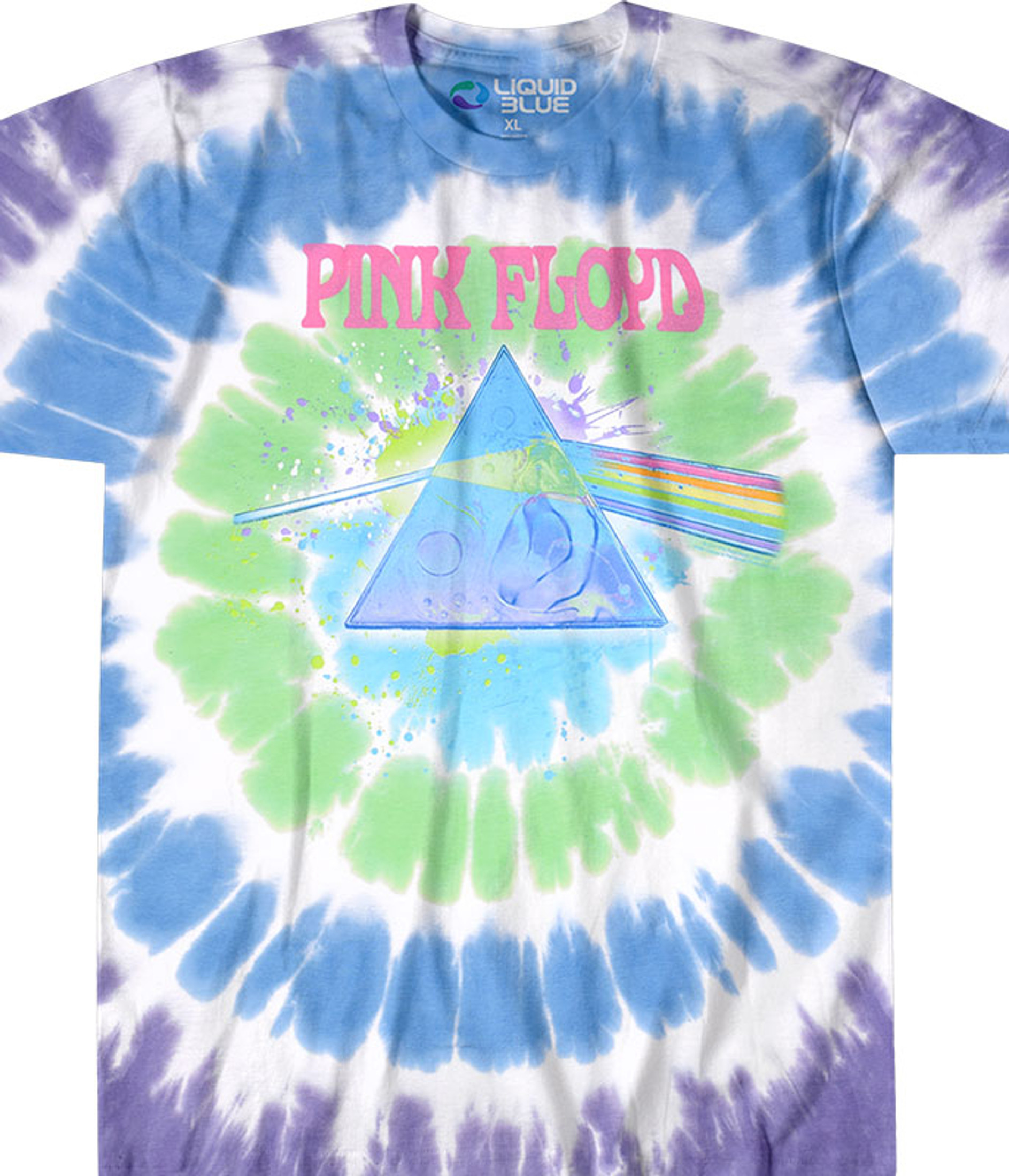 LIQUID BLUE Pink Floyd tie dye tee袖丈21㎝