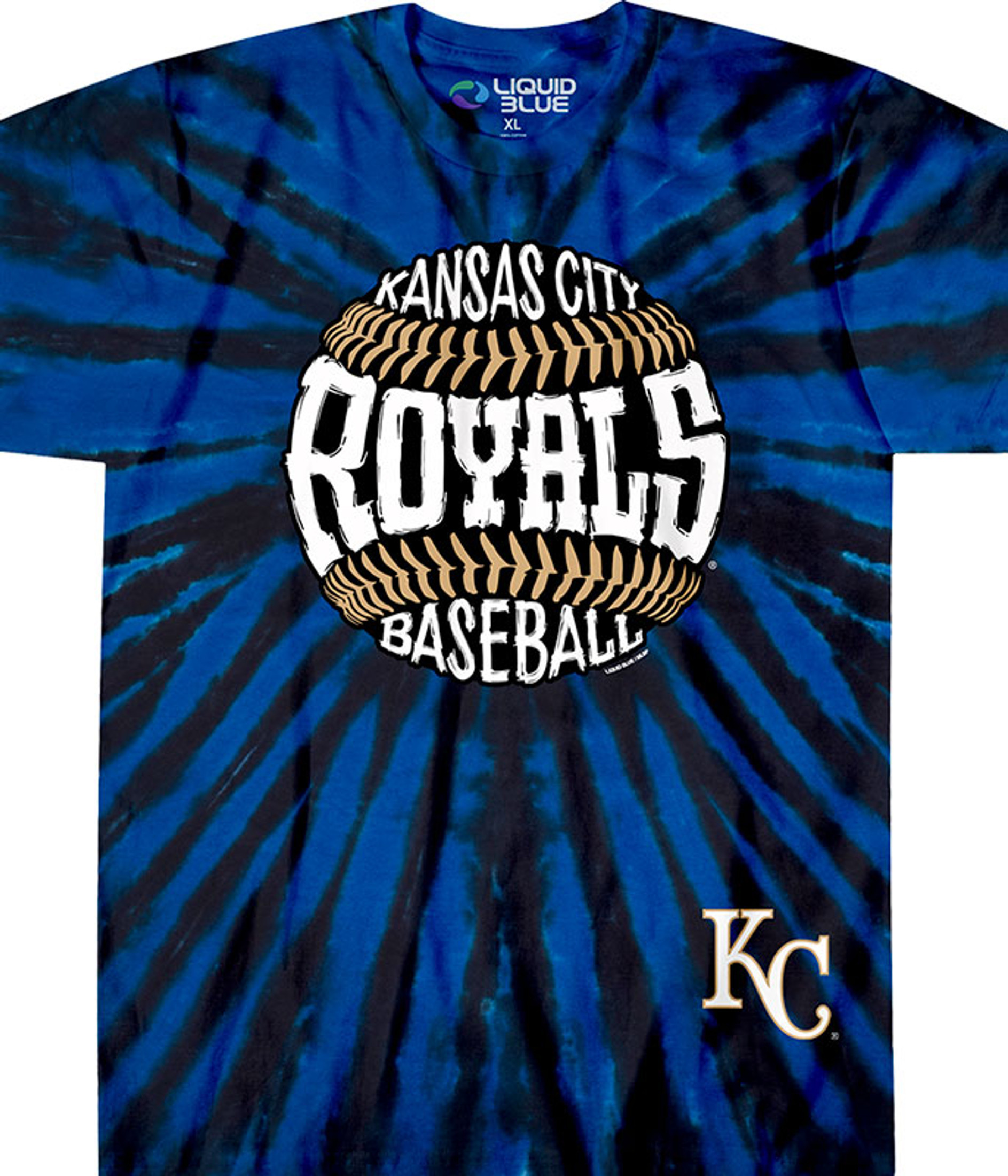 MLB Kansas City Royals KISS Dressed to Kill Blue T-Shirt Tee Liquid Blue