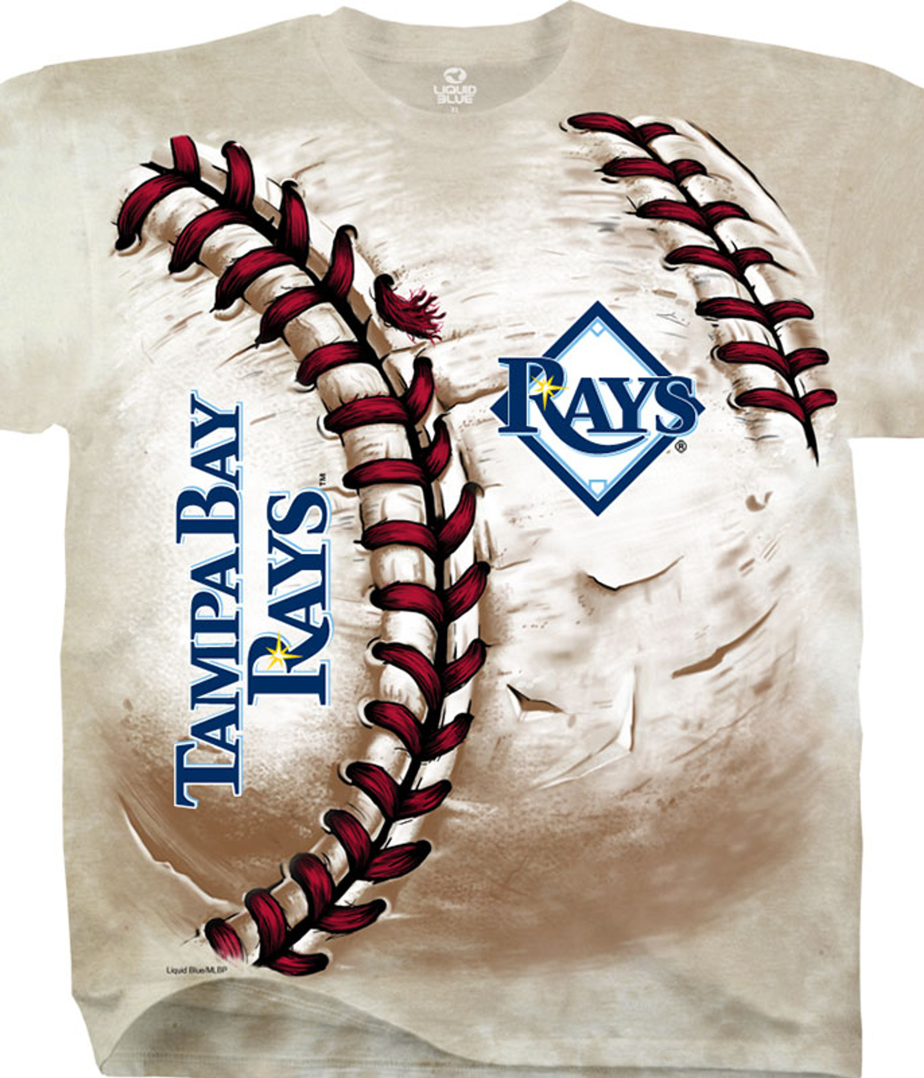 Tampa Bay Rays Hardball Tie-Dye T- Shirt - Cream