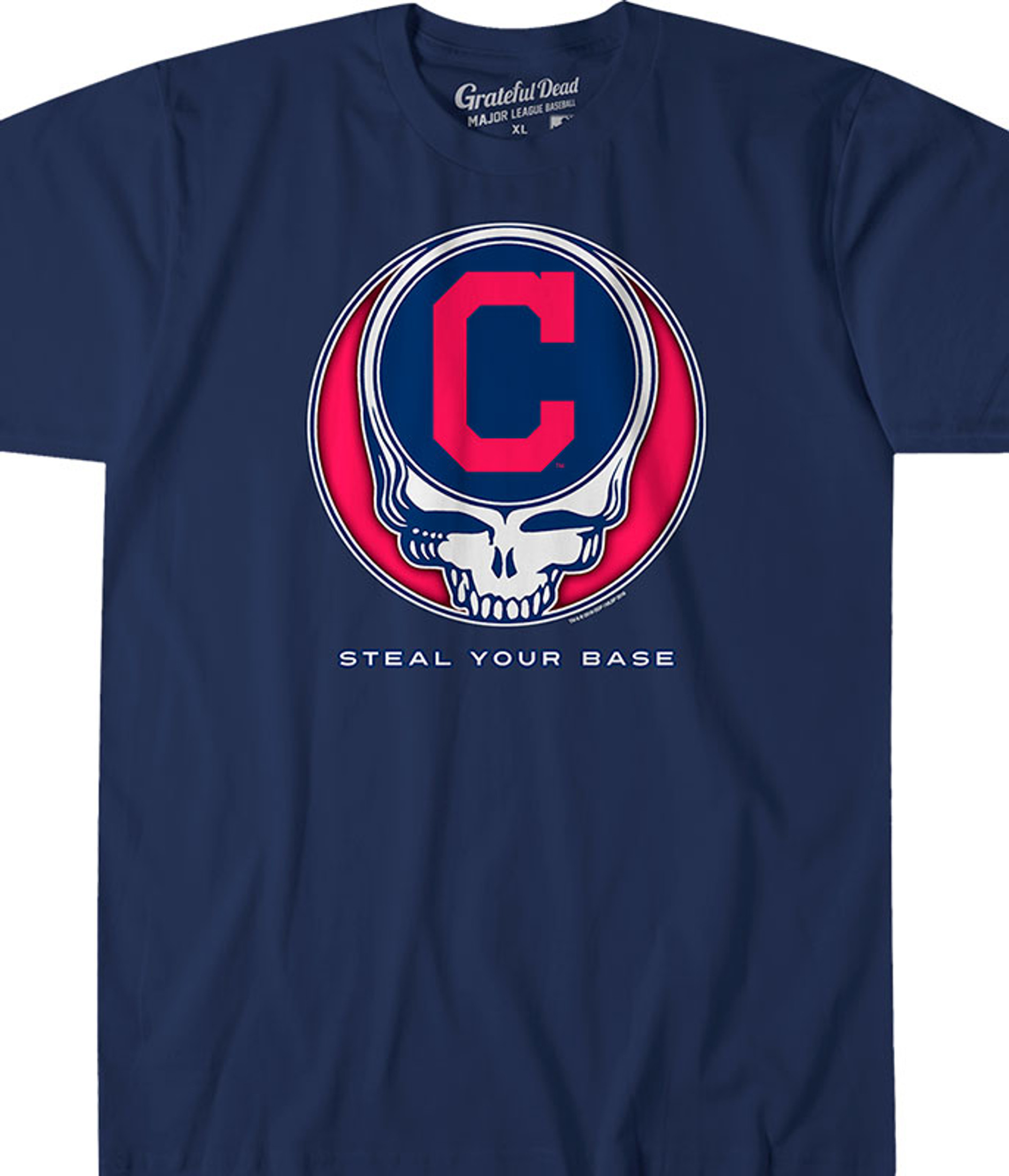 Cleveland Guardians Steal Your Base Navy Athletic T-Shirt