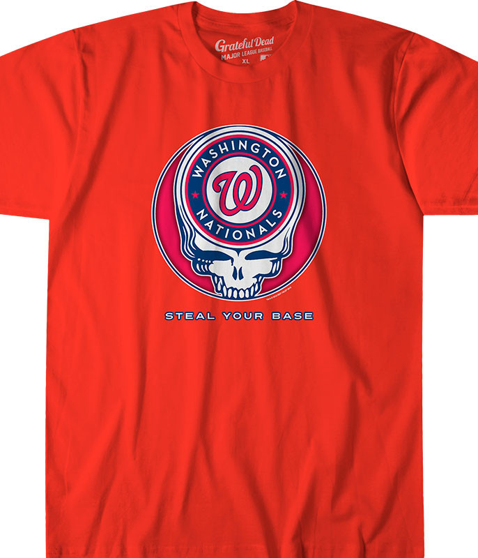 MLB Washington Nationals GD Steal Your Base Red Athletic T-Shirt