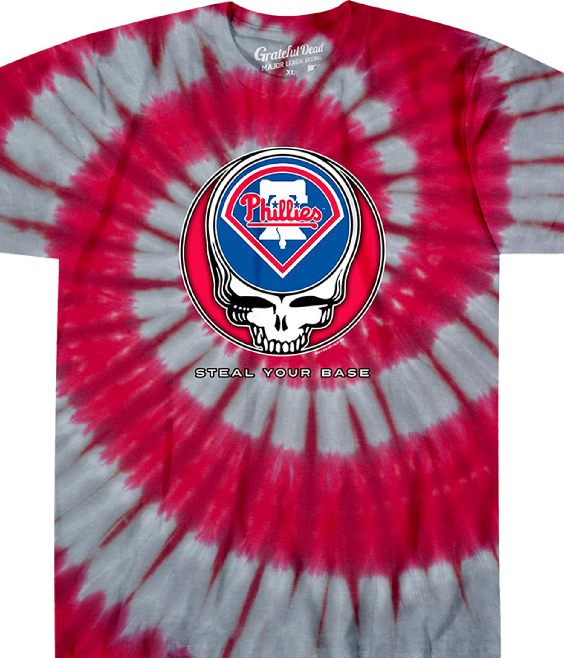 Philadelphia Phillies Steal Your Base Tie-Dye T-Shirt - S