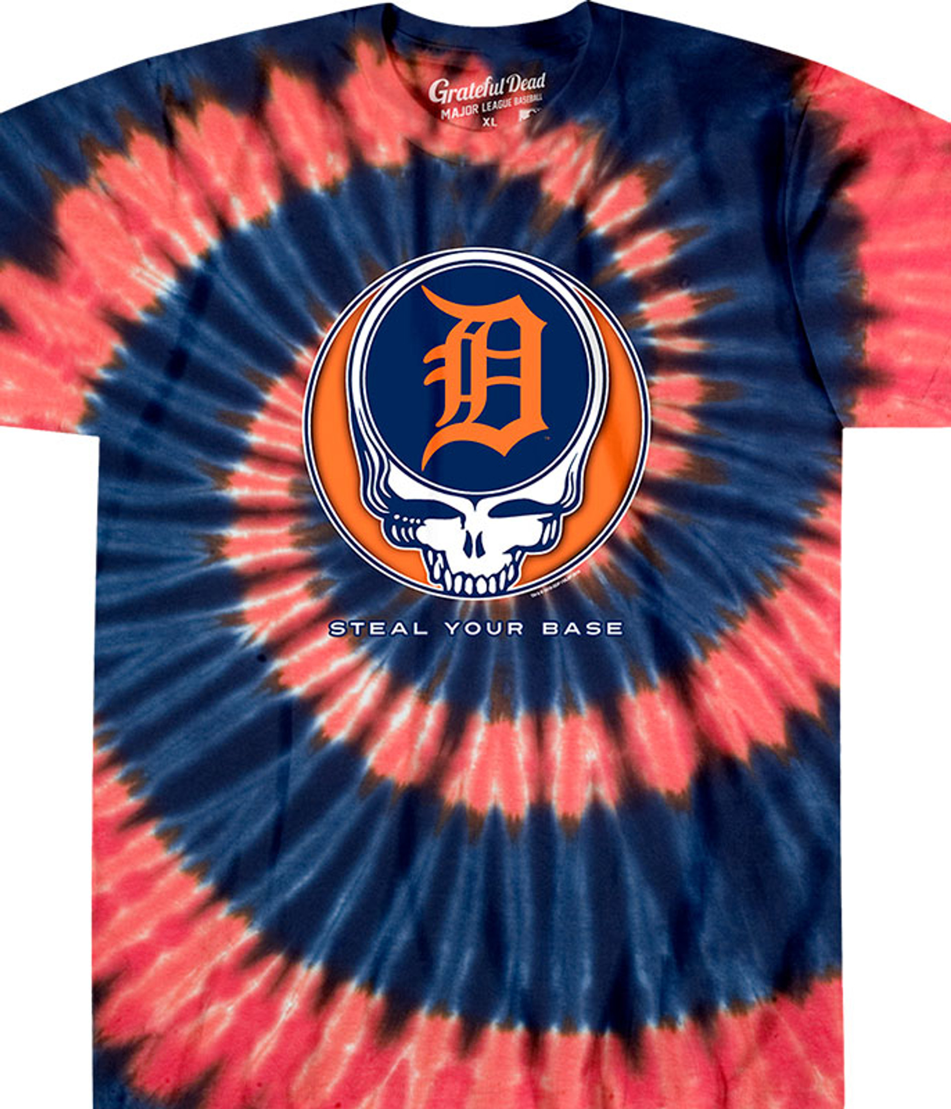 Detroit Tigers Navy Dog T-Shirt Tee - Large