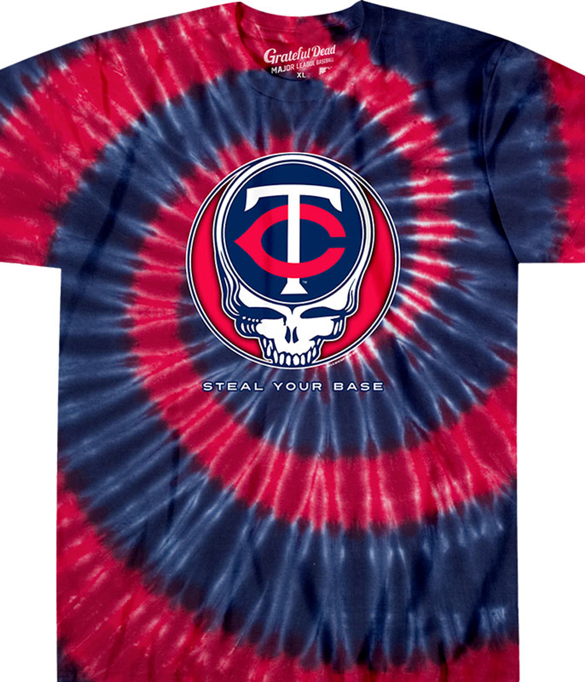 MLB x Grateful Dead x Twins Skull  Retro Minnesota Twins T-Shirt