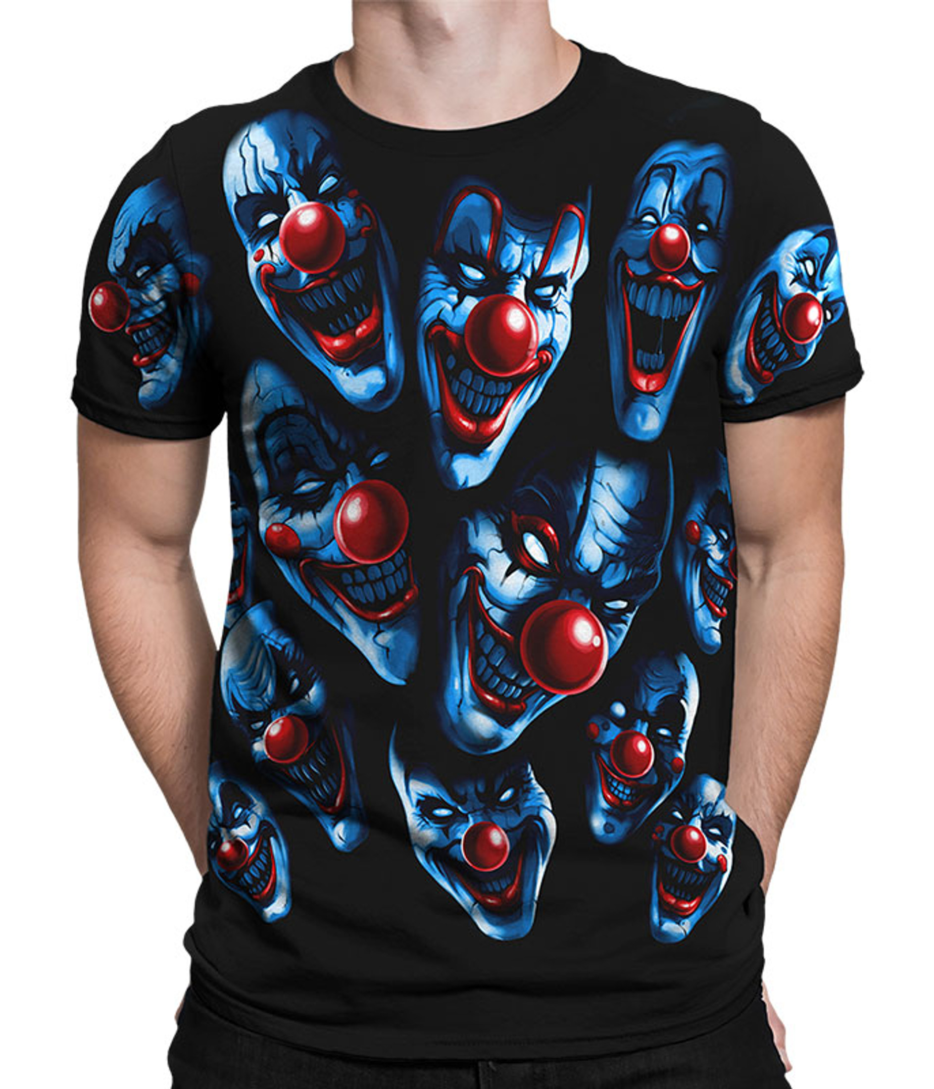 All Over Clowns Black T Shirt