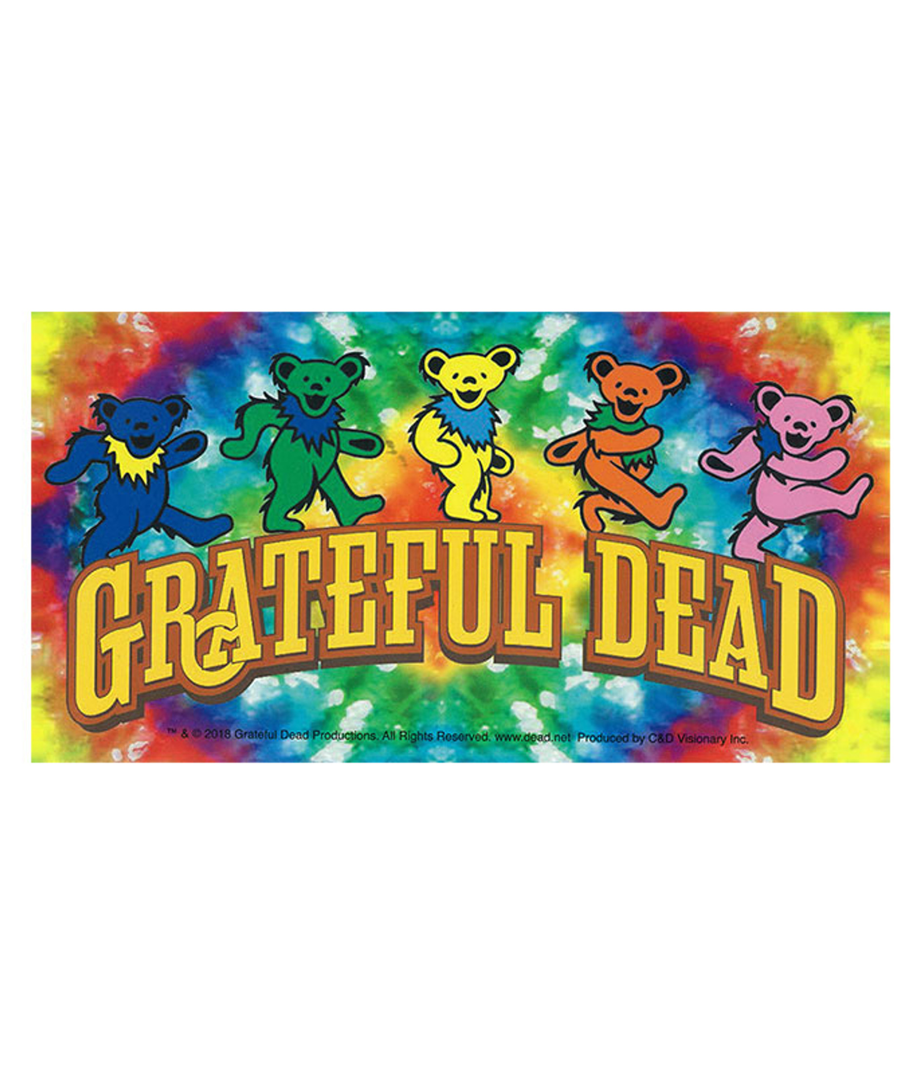 Grateful Dead Dancing Bears 3 in. Sticker Liquid Blue