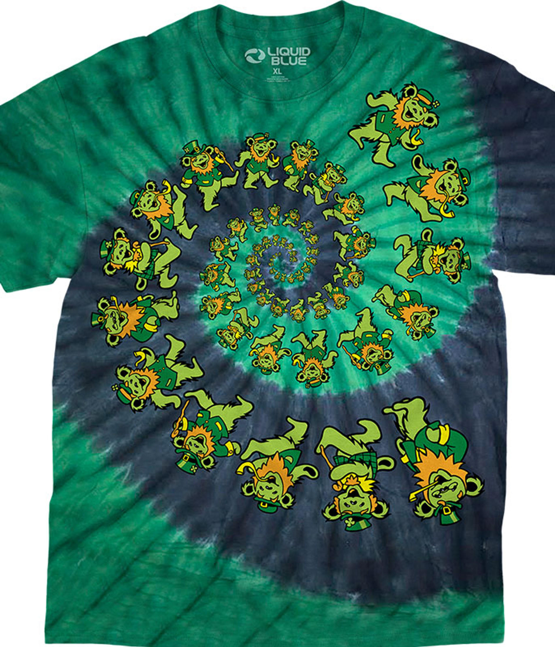 Grateful Dead Spiral Bears Tie-Dye T-Shirt, Size XL