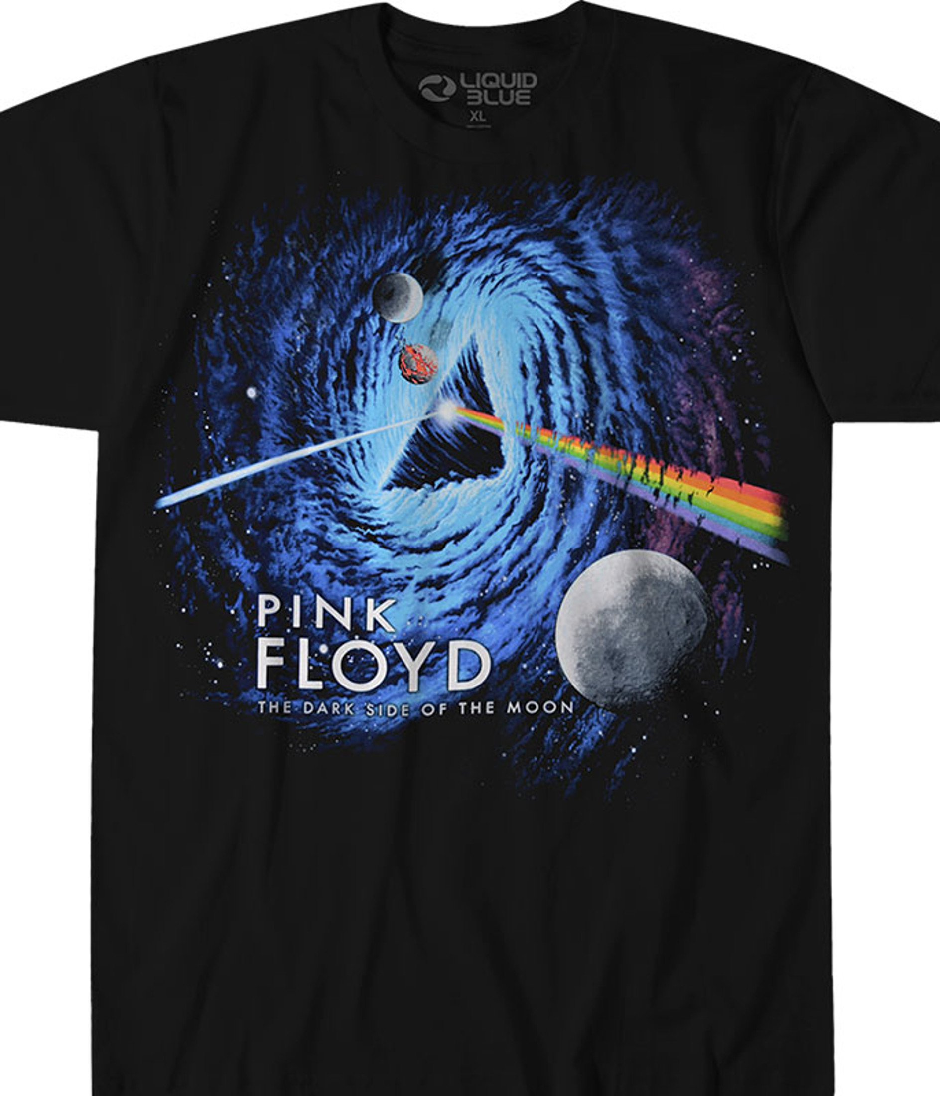 Pink Floyd Floyd Black Hole Black T-Shirt Tee Liquid Blue