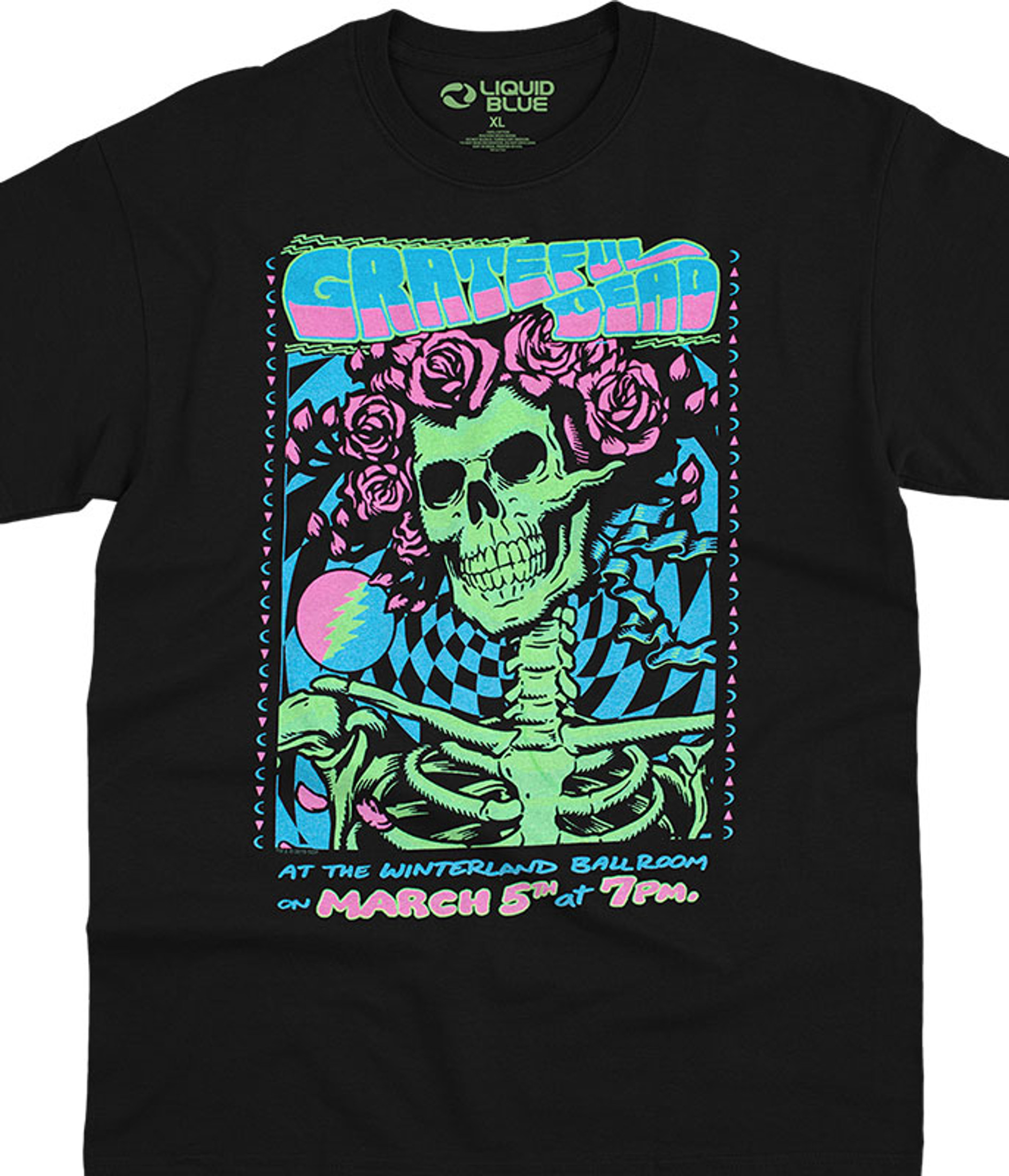 Grateful Dead- Bertha Syf Apparel T-Shirt - Black 