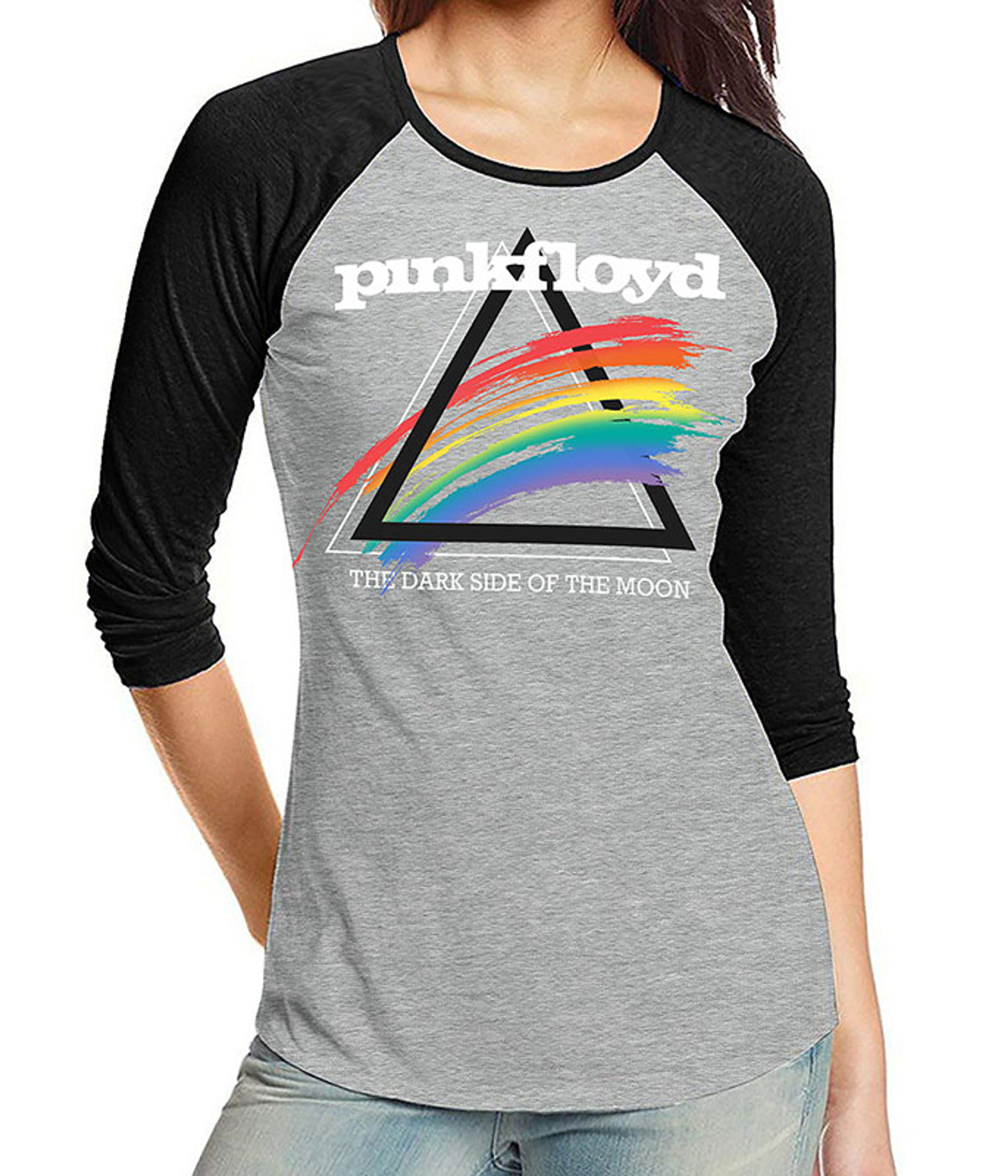 Spectrum Splash Womens Raglan Heather Grey T-Shirt