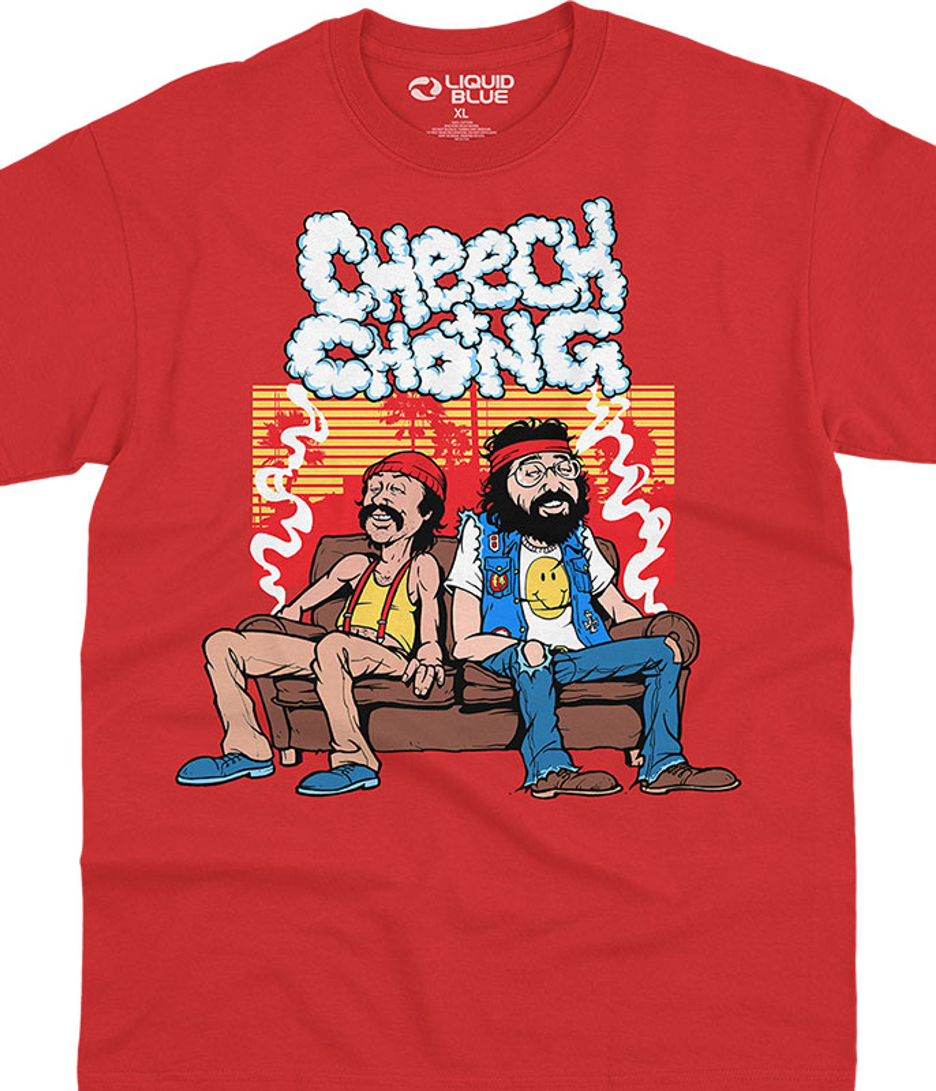 LIQUID BLUE CHEECH and CHONG TミュージックTシャツ Amazon.com: Liquid Blue Men's Cheech and Chong Field Of